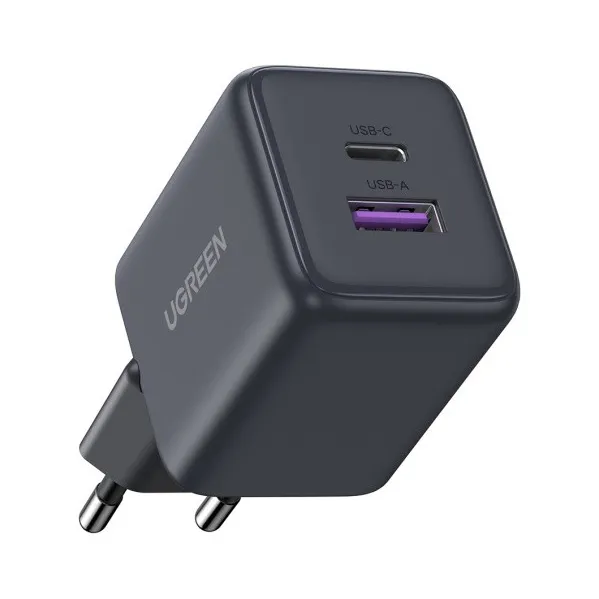 Зарядное устройство на 1C1A 30W QC3.0 GanN черный X516 (65014) UGREEN