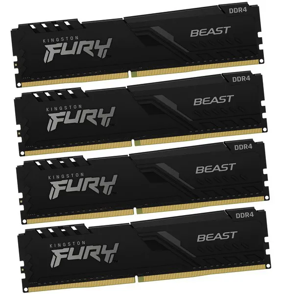 Оперативная память 32 GB kit Kingston Fury Beast KF436C17BBK4/32