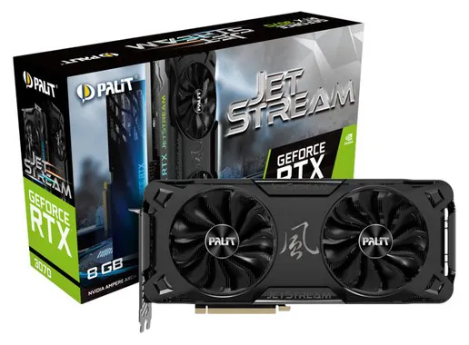 Видеокарта 8Gb PALIT RTX3070 JETSTREAM 8G NE63070019P2-1040J