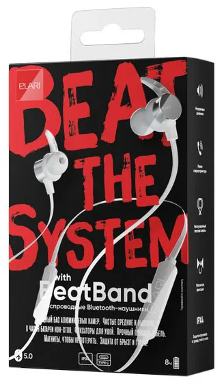Наушники-вкладыши беспроводные ELARI BeatBand белый