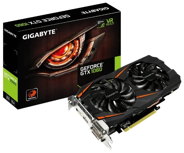 Видеокарта 6Gb Gigabyte GTX 1060 GV-N1060WF2-6GD