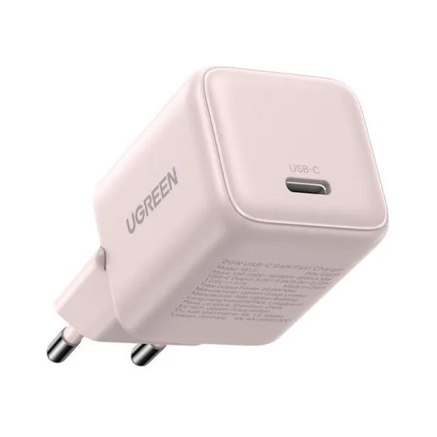 Зарядное устройство Ugreen X512 на 1xUSB C 20W QC4.0/PD3.0 Gan X розовый 55556