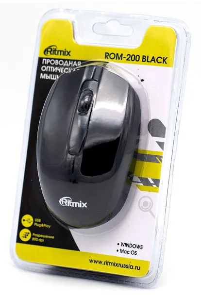 Компьютерная мышь Ritmix ROM-200 black