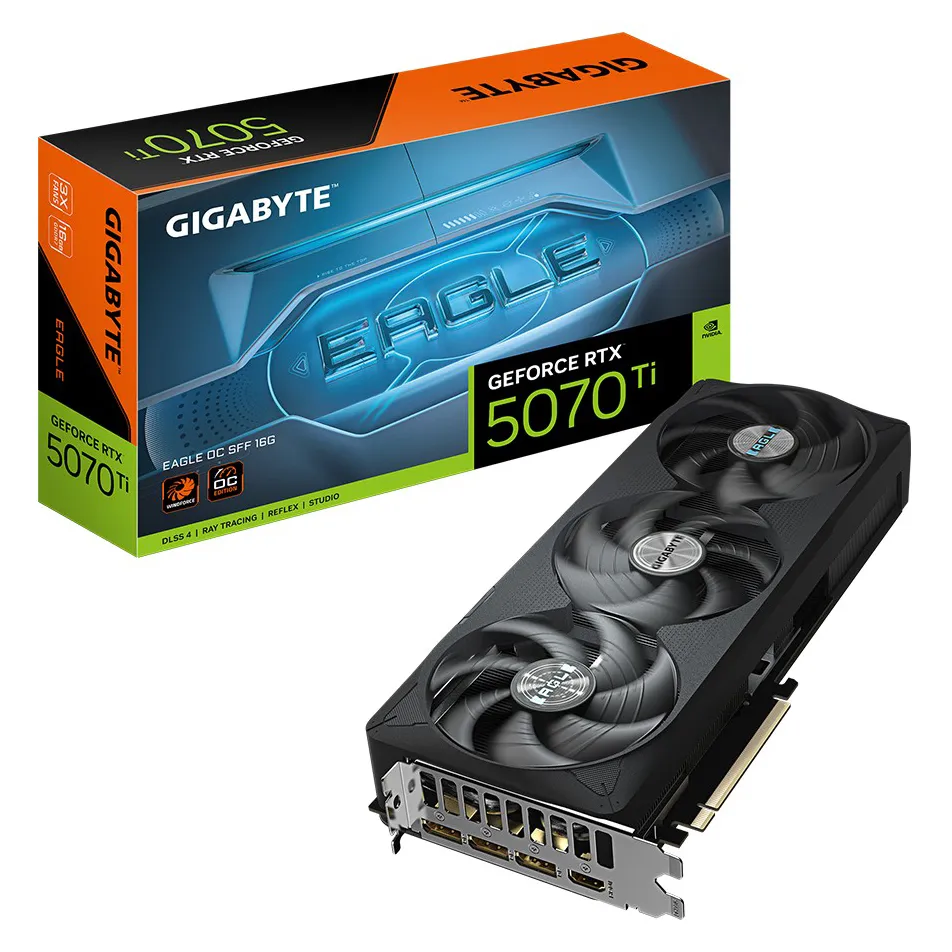 Видеокарта 16Gb Gigabyte RTX5070Ti EAGLE OC 16G GV-N507TEAGLE OC-16GD