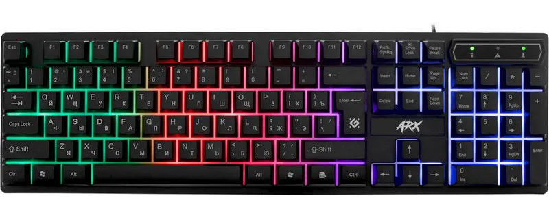 Клавиатура игровая Defender Arx GK-196L RU черный