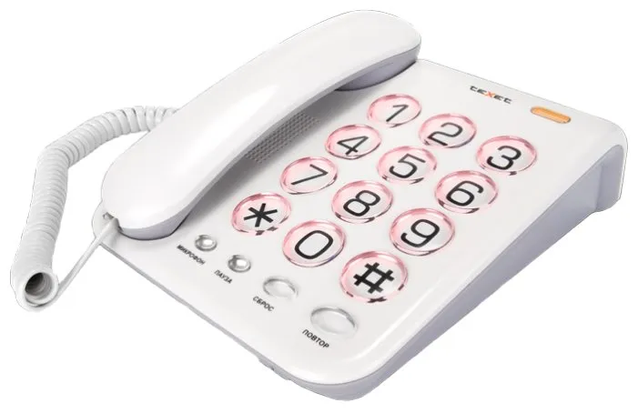 Телефон проводной Texet ТХ-262 серый