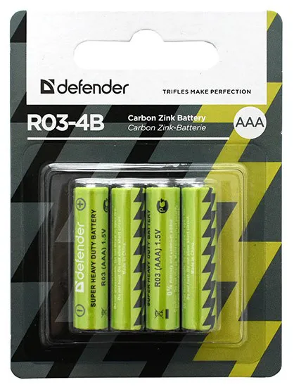 Батарейки Defender AAA R03-4B