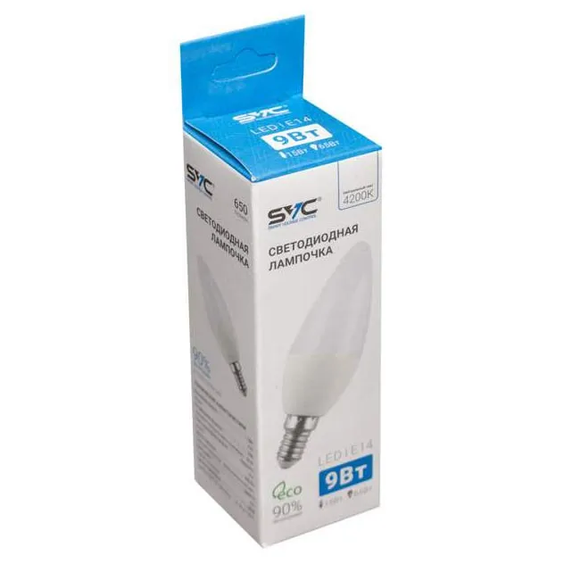 LED Лампа SVC LED C35-9W-E14-4200K