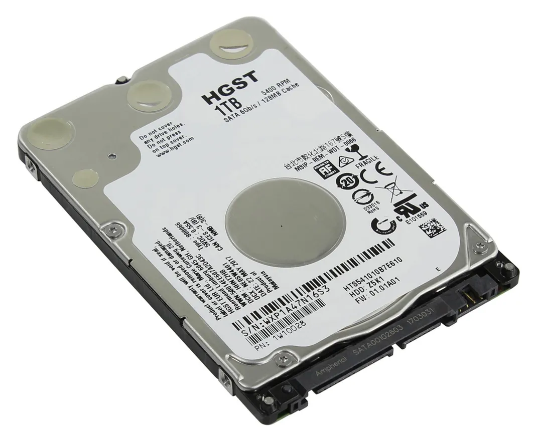 Жесткий диск 1000ГБ HGST TRAVELSTAR Z7K500.B HTS541010B7E610 (1W10028)