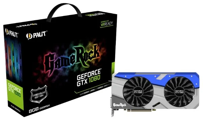Видеокарта PALIT GTX1080 GAMEROCK PREMIUM 9PU1000A01010 + NEB1080H15P2-1040G