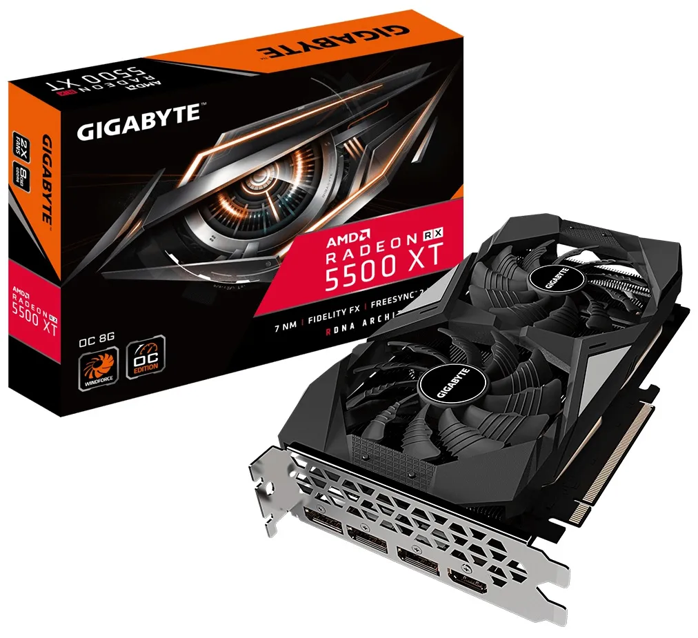 Видеокарта Gigabyte Radeon RX 5500 XT OC GV-R55XTOC-8GD