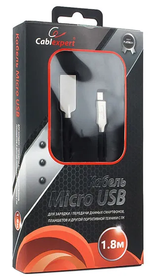 Кабель USB Type A-micro USB Cablexpert CC-P-mUSB02Bk-1.8M