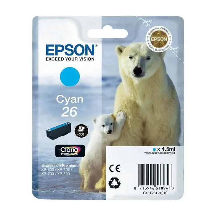 Картридж Epson C13T26124010 XP600 Голубой