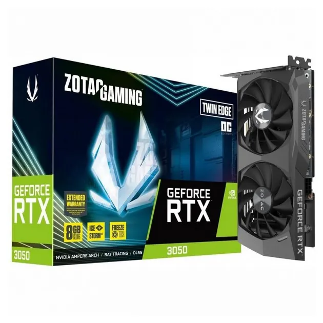 Видеокарта 8GB ZOTAC RTX 3050 Twin Edge OC ZT-A30500H-10M