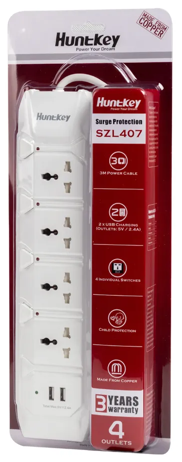 Сетевой фильтр HuntKey SZL407 3м