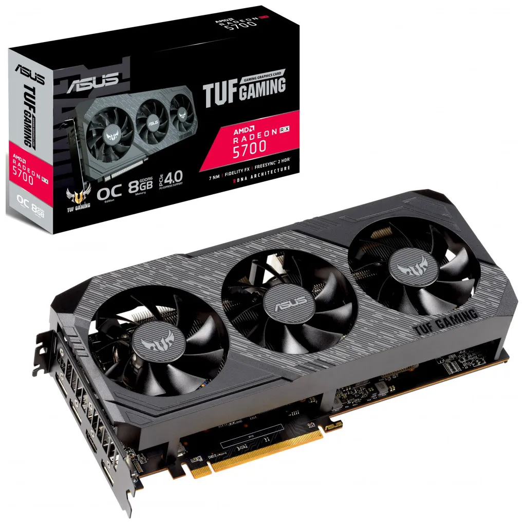 Видеокарта 8Gb ASUS RX 5700 TUF GAMING OC TUF3-RX5700-O8G-GAMING