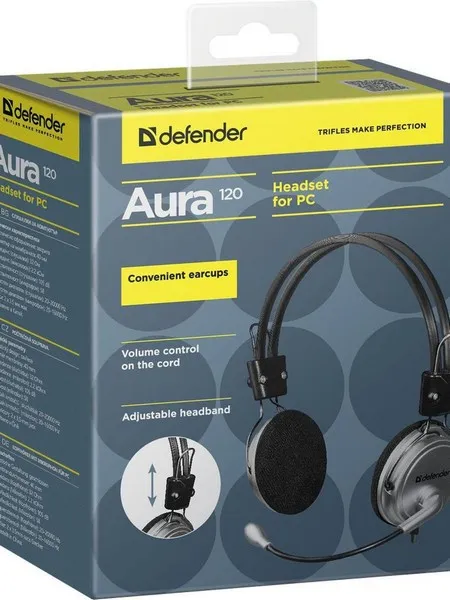 Наушники с микрофоном Defender Aura 120 черный