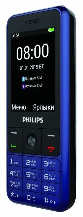 Мобильный телефон Philips Xenium E182 Синий