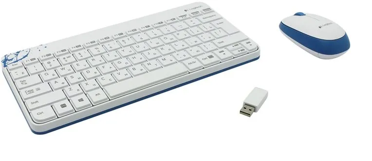 Комплект клавиатура+мышь Logitech MK240 Белый