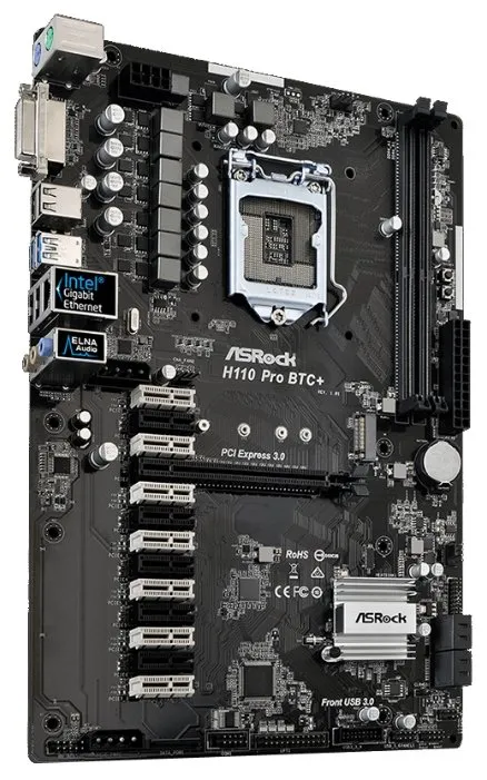 Материнская плата ASRock H110 PRO BTC+