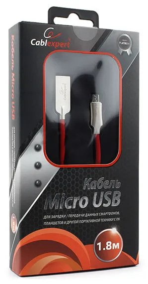Кабель USB Type A-micro USB Cablexpert CC-P-mUSB02R-1.8M
