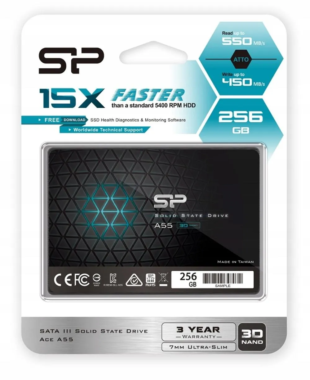 SSD накопитель 256 GB Silicon Power Ace A55 SP256GBSS3A55S25