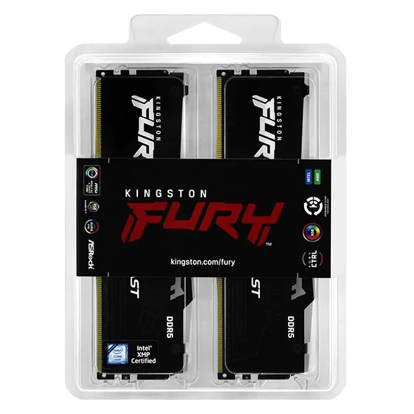 Оперативная память 32 GB kit Kingston Fury Beast RGB KF548C38BBAK2-32