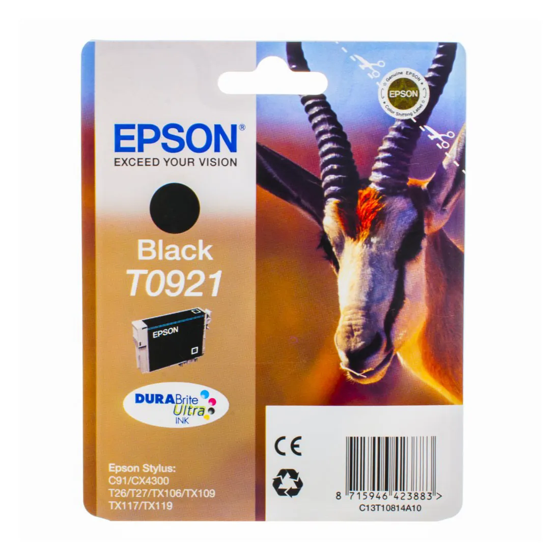 Картридж Epson C13T10814A10 (0921) C91/CX4300 черный