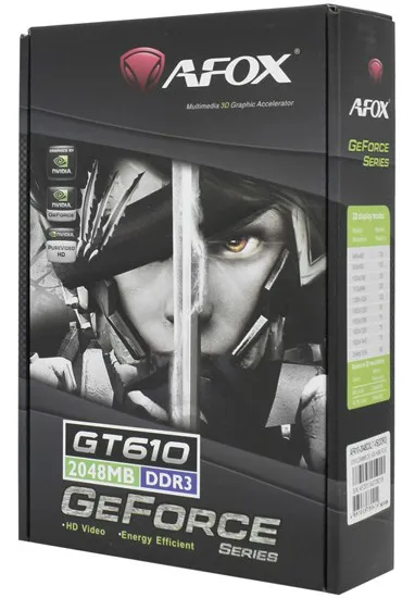 Видеокарта 2 GB Afox GT 610 AF610-2048D3L7-V5