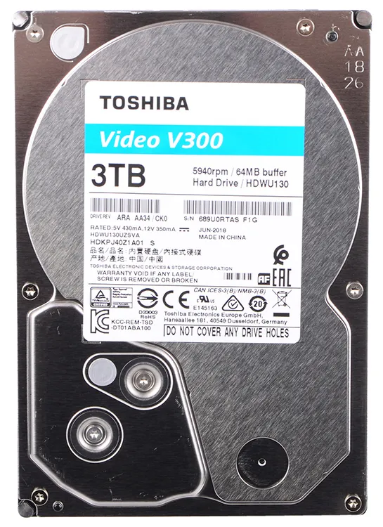 Жесткий диск 3ТБ TOSHIBA HDWU130UZSVA/HDKPJ40Z1A01S V300
