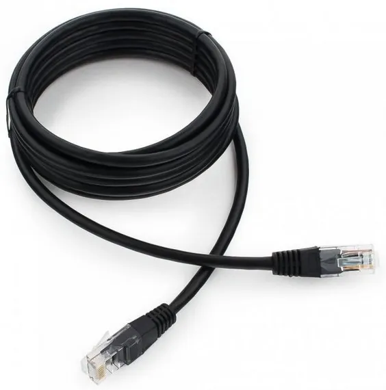 Патч корд UTP 5e-Cat 3 m Cablexpert PP12-3M/BK черный