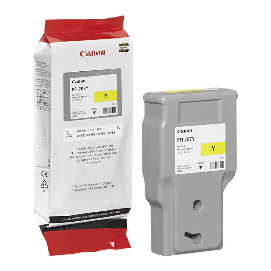Картридж Canon PFI-207Y чернильный №207 желтый