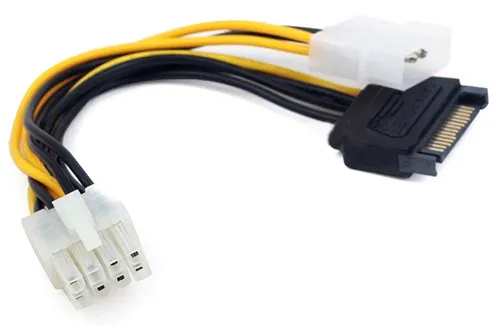 Кабель Molex 4 pin + SATA power - 8 pin, Cablexpert CC-PSU-82