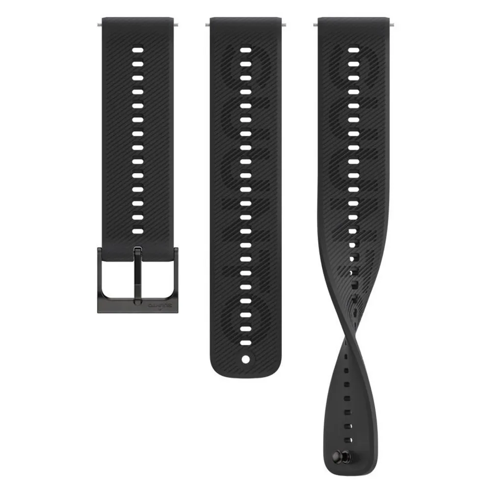 Ремешок силиконовый для часов Suunto 22 мм ALL BLACK S+M