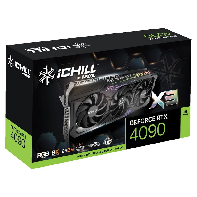 Видеокарта 24Gb Inno3D RTX4090 ICHILL X3 C40903-246XX-1833VA47