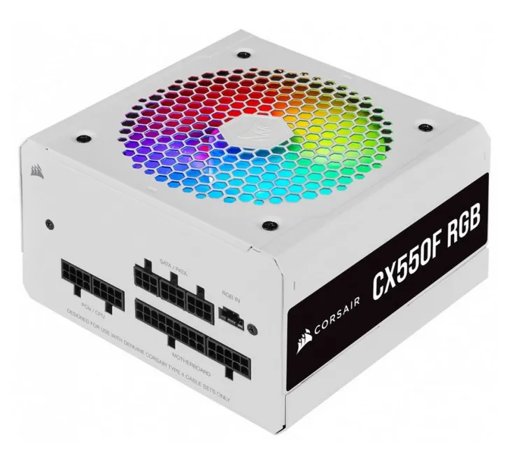 Блок питания 550W Corsair CX550F RGB White CP-9020225-EU