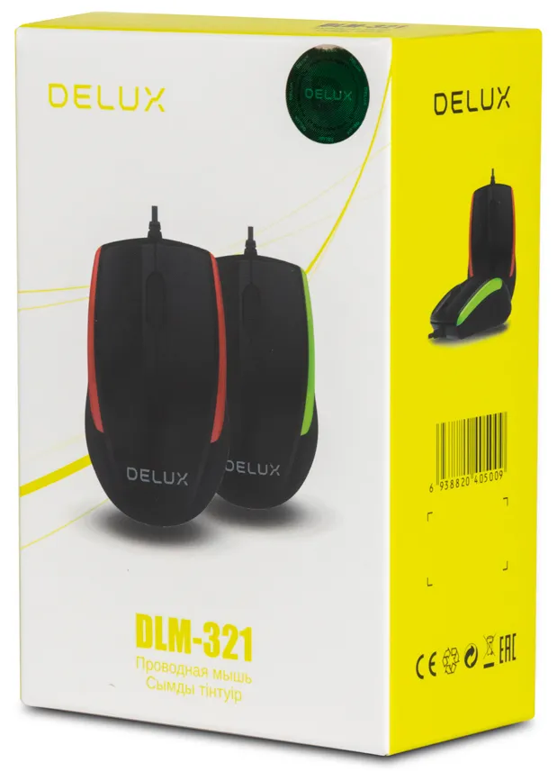 Компьютерная мышь проводная Delux DLM-321OGB