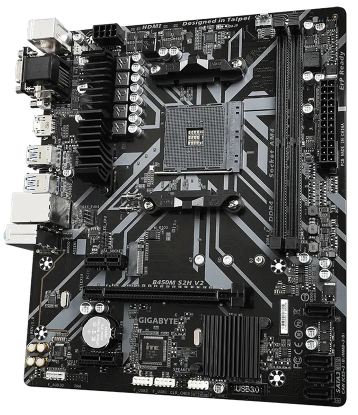 Материнская плата Gigabyte B450M S2H V2