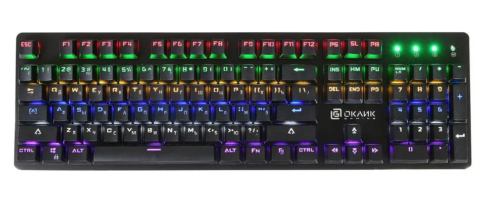Клавиатура Oklick 990G Rage RGB black