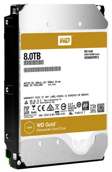 Жесткий диск 8ТБ WD GOLD WD8003FRYZ
