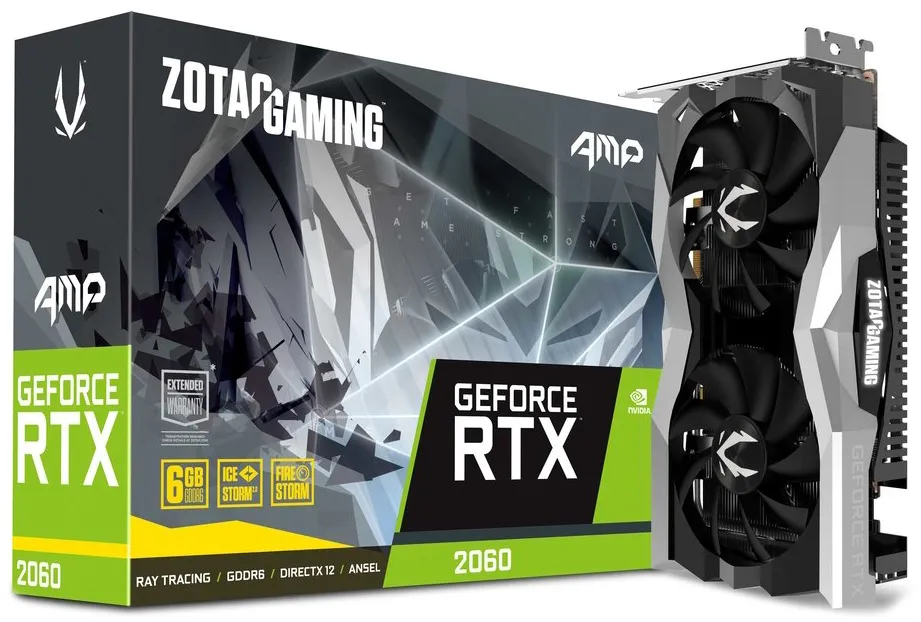 Видеокарта 6 GB Zotac RTX 2060 AMP Edition ZT-T20600D-10M