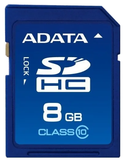 Карта памяти SD ADATA 8Gb ASDH8GUICL10-R