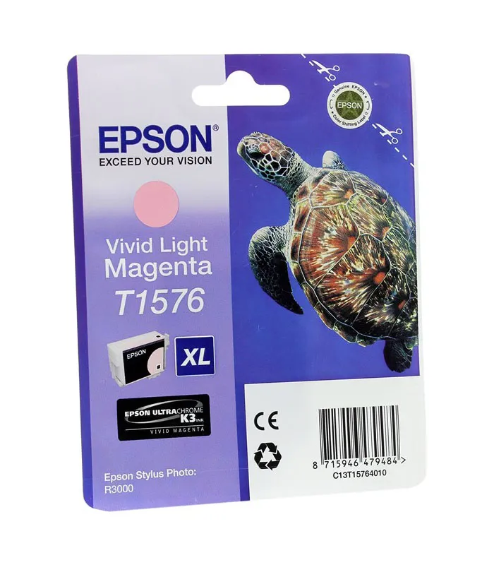 Картридж струйный Epson T1576 пурпурный