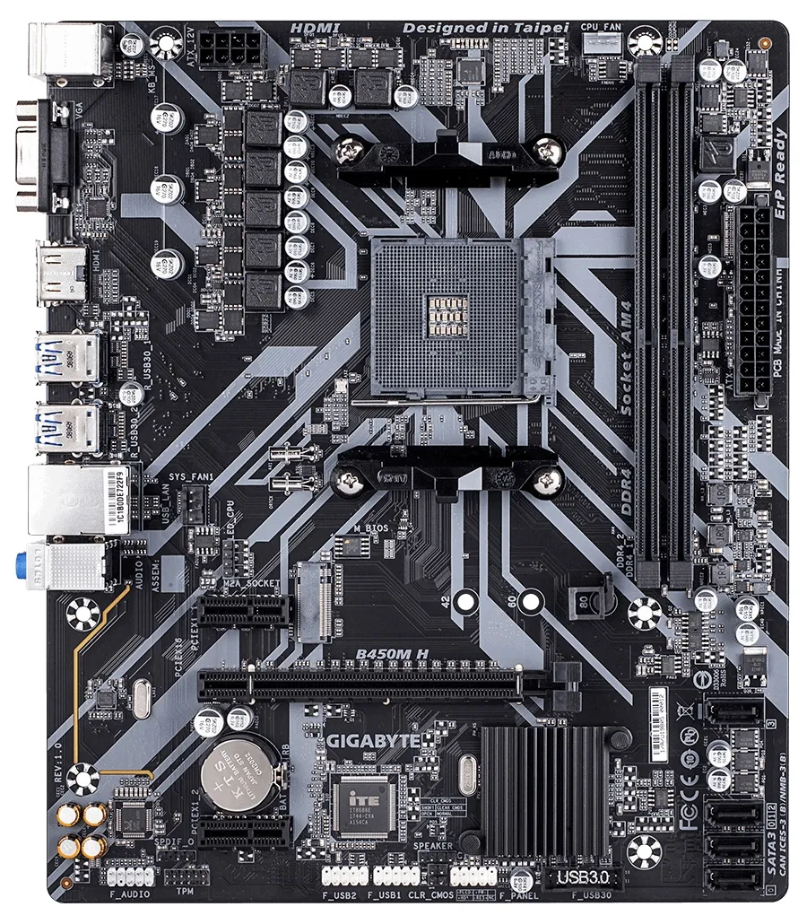 Материнская плата Gigabyte B450M H
