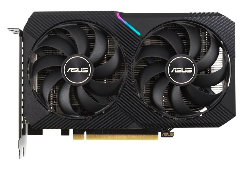 Видеокарта 8GB ASUS RTX3060Ti Mini DUAL-RTX3060TI-8G-MINI-V2