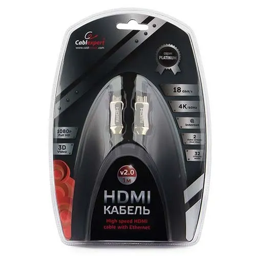 Кабель SVGA, HDMI to HDMI, 1m, Cablexpert CC-P-HDMI03-1M
