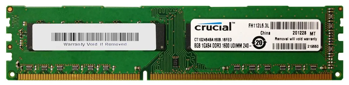 Оперативная память Crucial 8GB DDR3 -1600