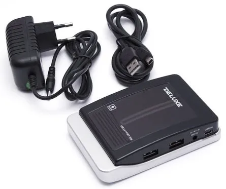 Расширитель USB Deluxe DUH7004B Чёрный