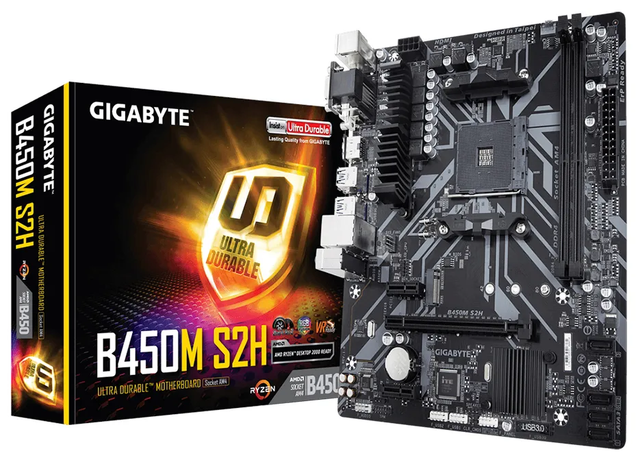 Материнская плата Gigabyte B450M S2H