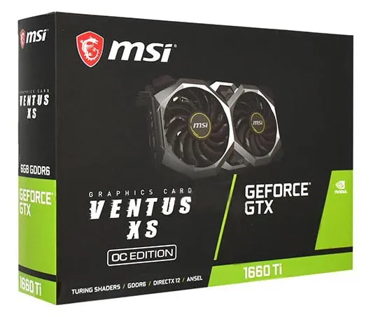 Видеокарта 6Gb MSI GTX 1660 Ti VENTUS XS OC